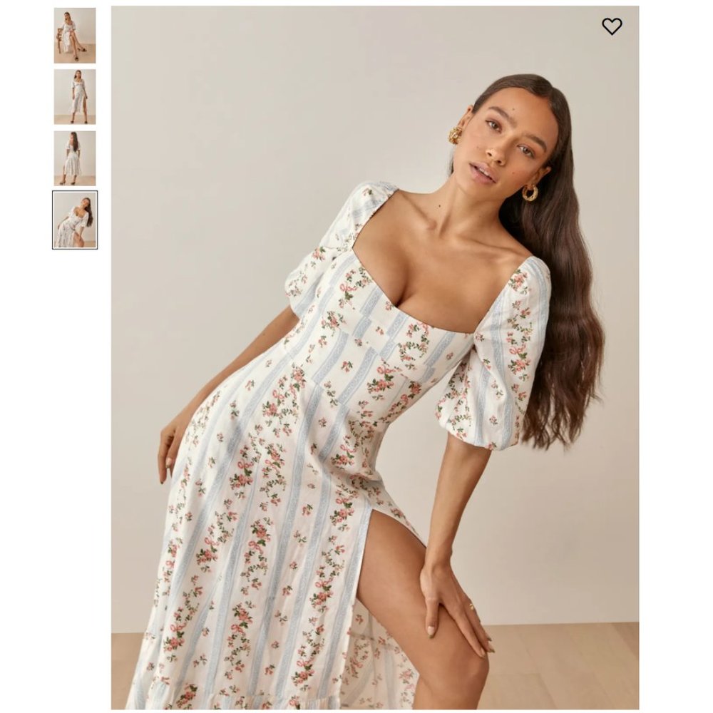 SalešReformation Belgium Linen Dress - Surrey - Picture 2 of 8